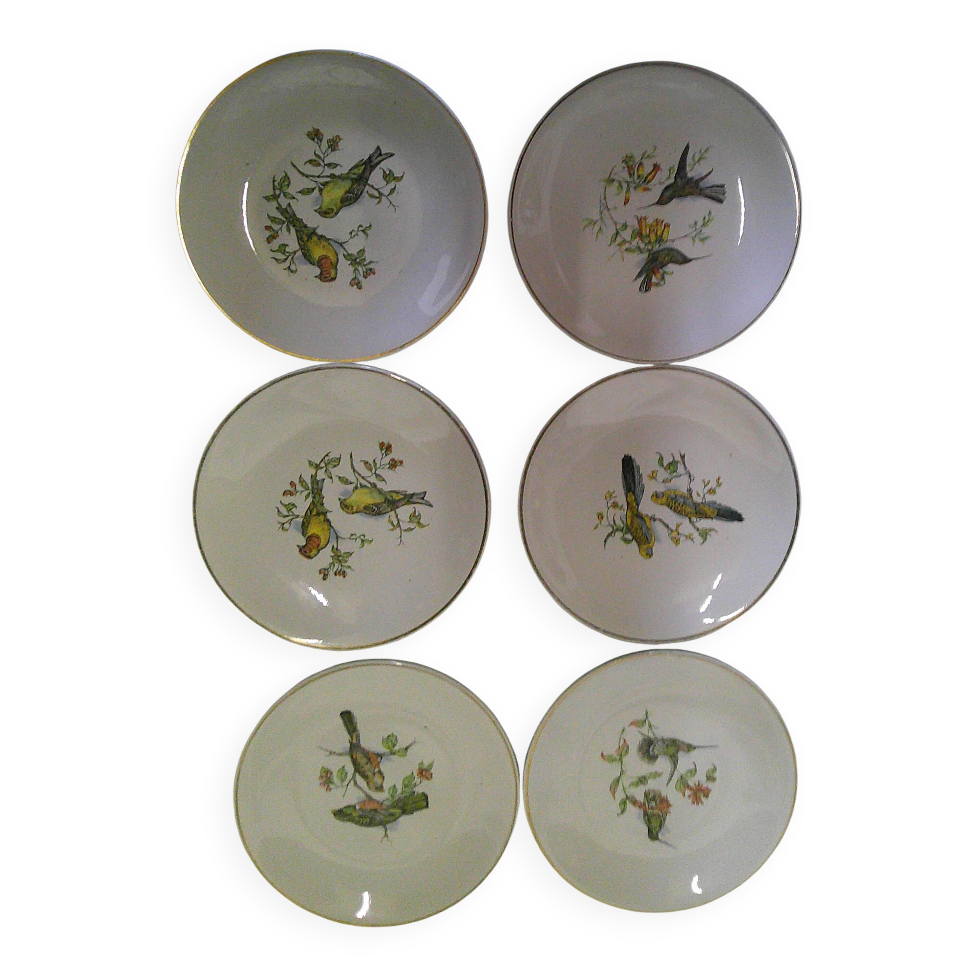6 Luneville dessert plates