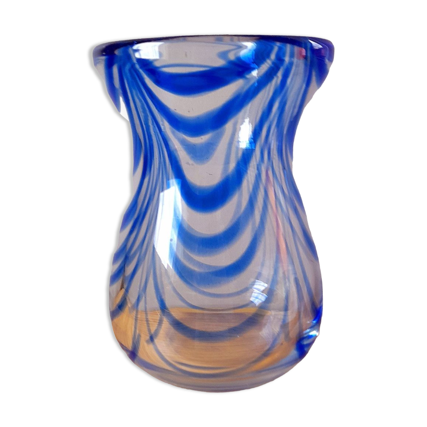 70s crystal vase