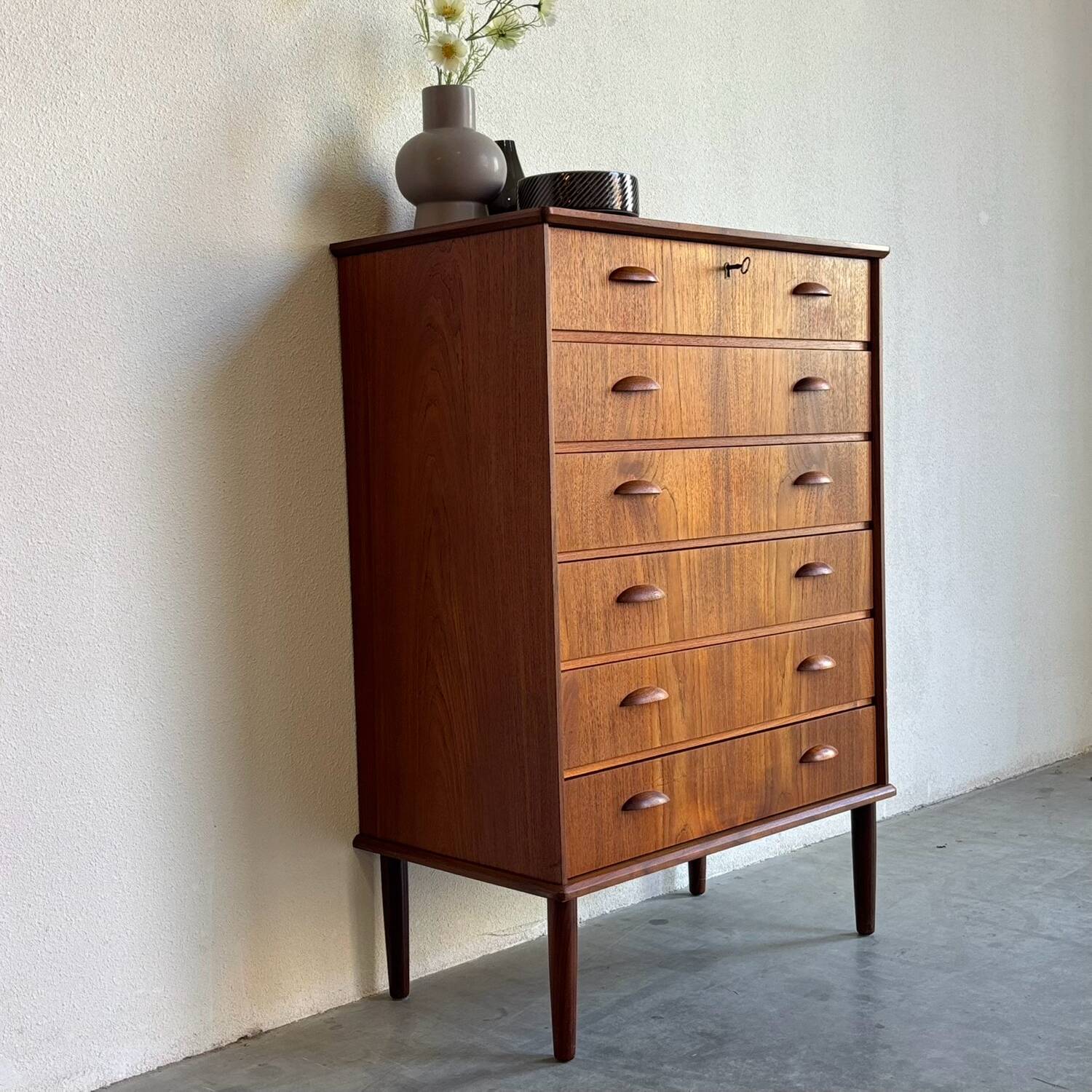 Vintage Danish chest of drawers in teak