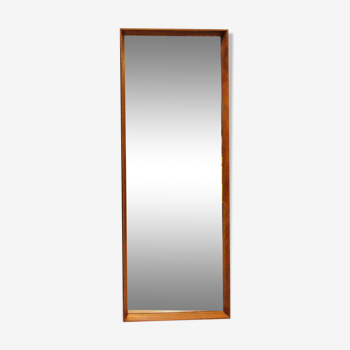 Mirror in modern teak frame 123x45cm