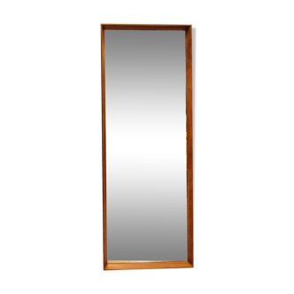 Miroir moderne cadre en teck 123x45cm