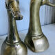Pair of brass book ends 21cm