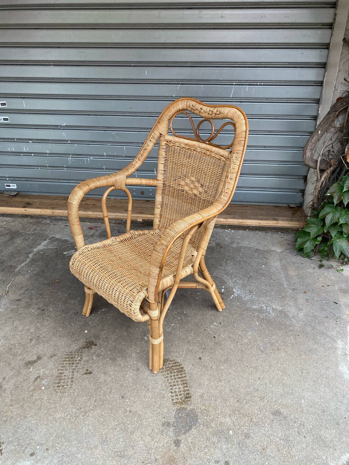 Rattan armchair