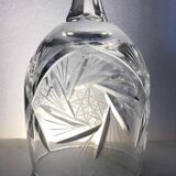 Set of 12 cut crystal wine glasses