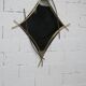 Sculptural mirror with two-tone gilded arches, France, 1970s, 95 x 133 cm