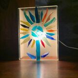 70s glass paste wall lamp