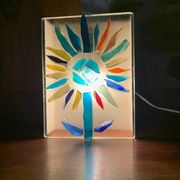 Lampe applique murale en pâte de verre 70s