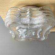 Square glass flush mounted ceiling or wall lamp