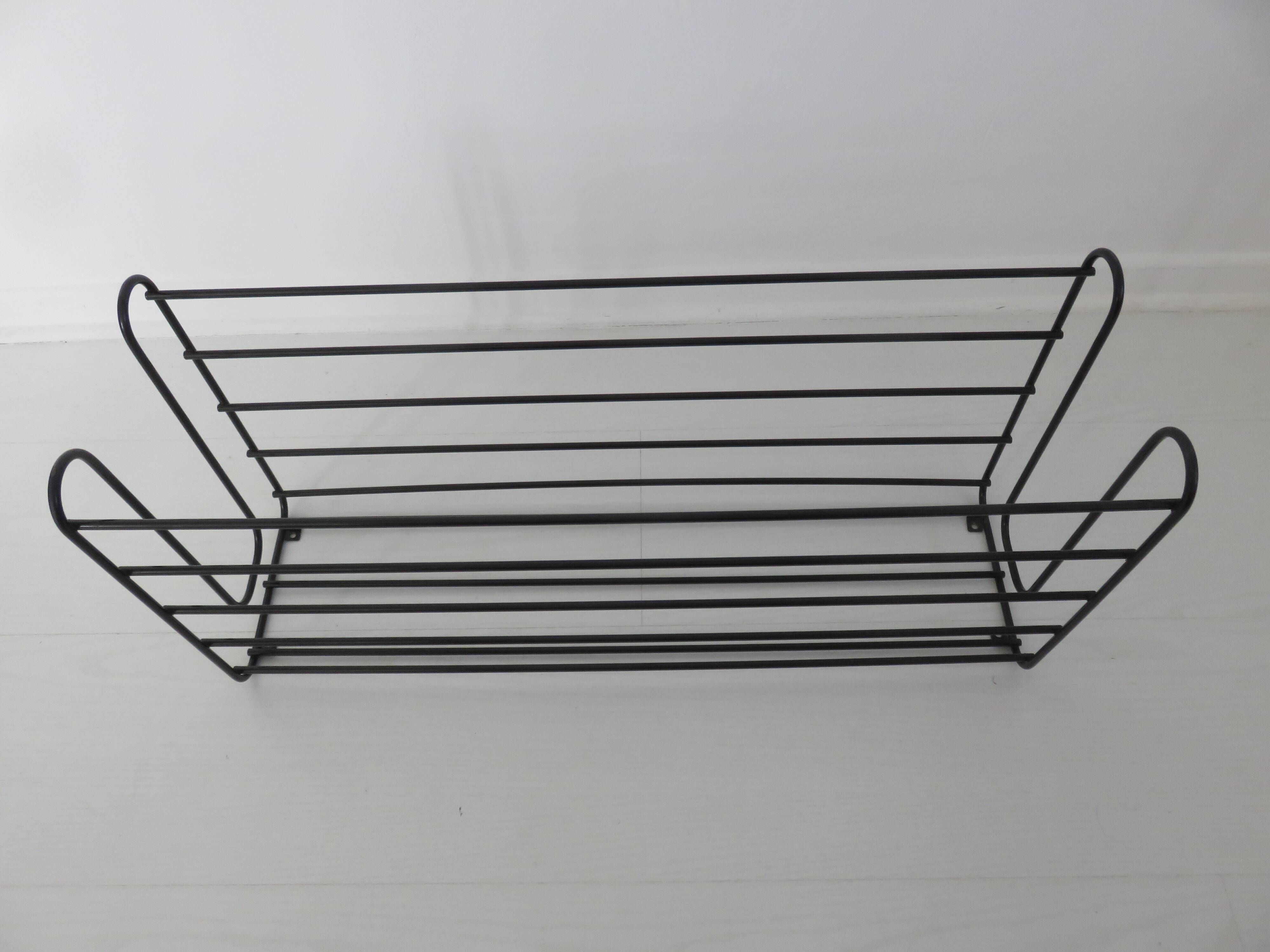 Etagère murale ikea, métal noir, 1980