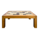 Coffee table Maison Regain in solid elm and ceramic stoneware.