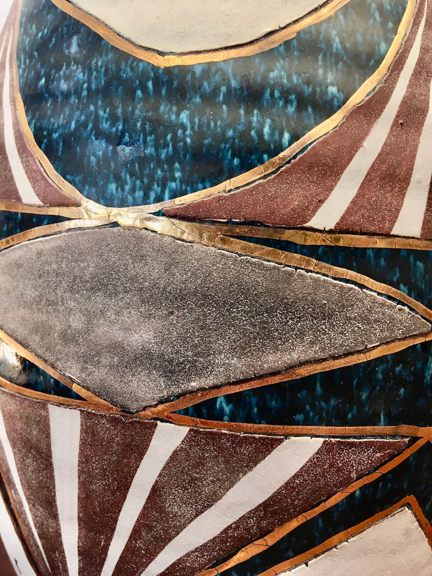 Signed Accolay ceramic vase, France 1950