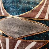 Signed Accolay ceramic vase, France 1950