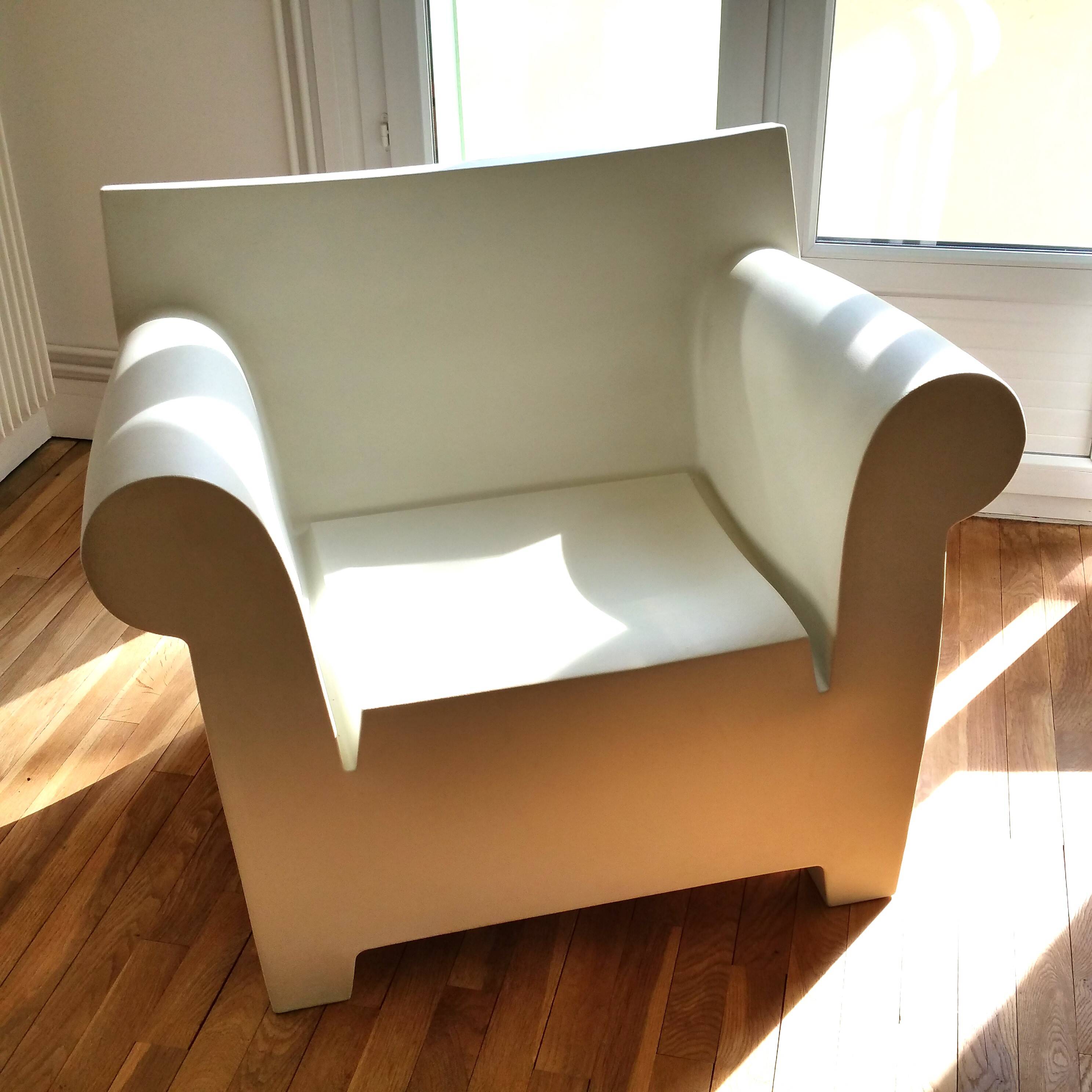 STARCK Bubble armchair "zinc white"