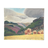 Landscape canvas colorful 41 x 33 cm