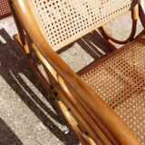 Adult rocking rattan bamboo and caning 60s