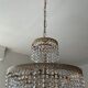 Crystal grapevine waterfall chandelier