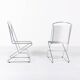 Set of 4 Vintage Architectural steel wire chairs, Italy