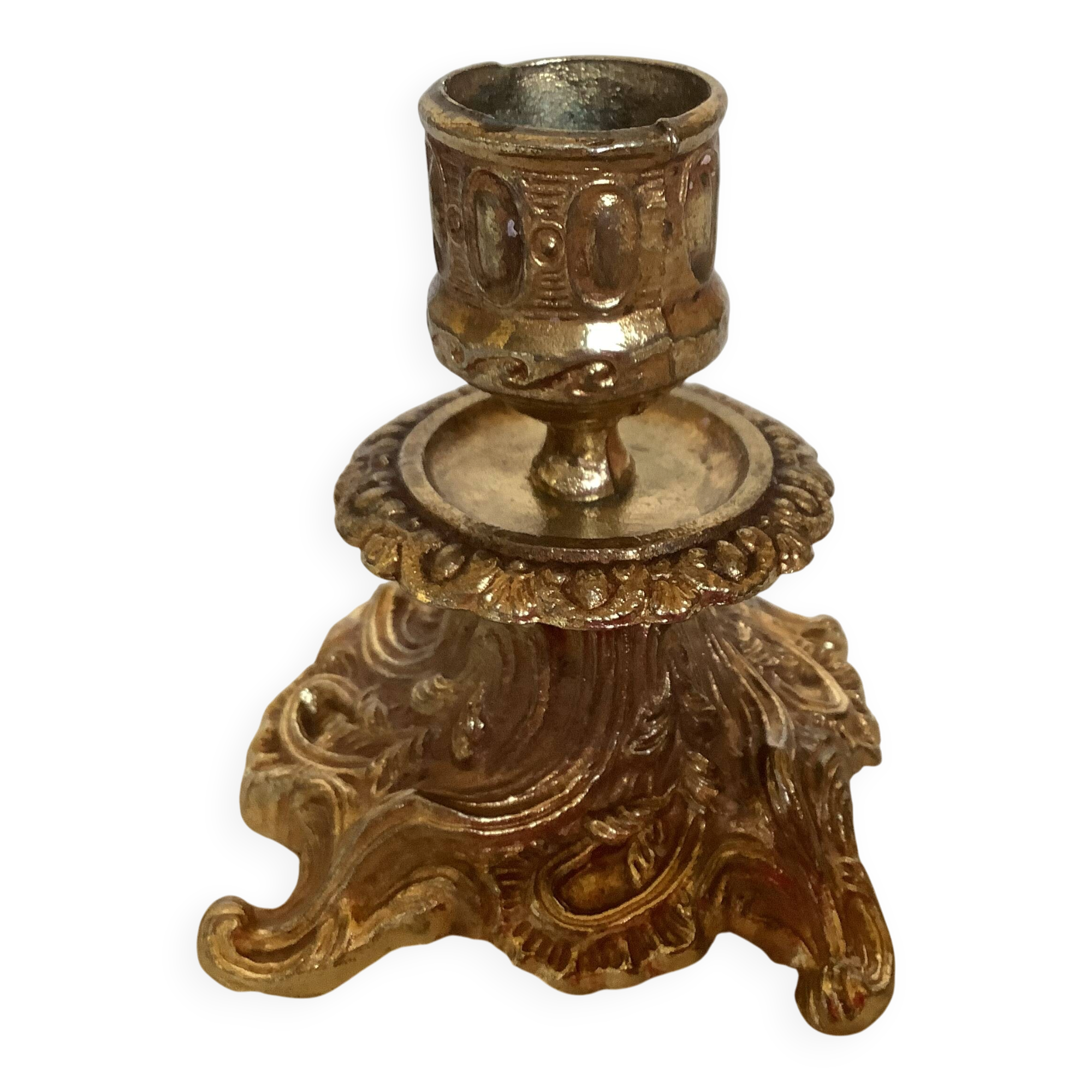 Bougeoir baroque en laiton