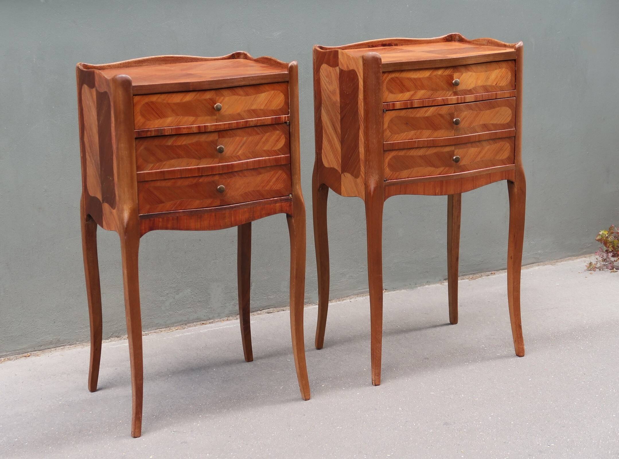 Pair of Louis XV style bedside tables