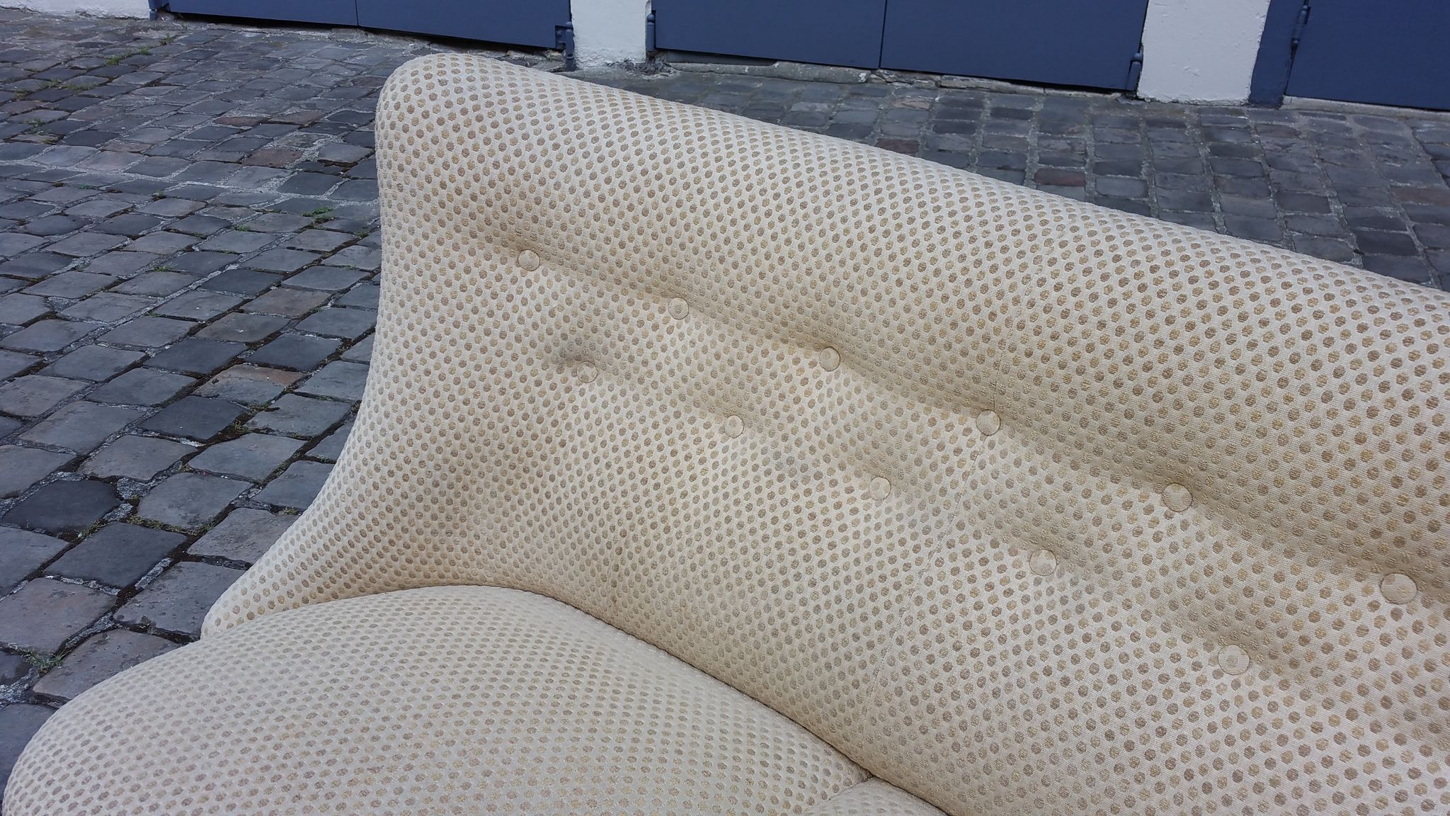 Sofa sofa and 2 armchairs chauffeurs flesh years Wing 50 vintage