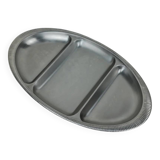 serviteur ovale en inox contour travaillé
