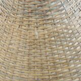 Vintage lampshade pendant light in natural rattan material