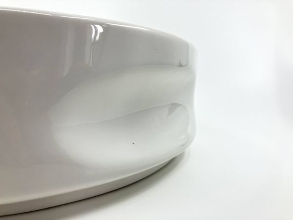 2 plats Form en céramique • Design  B. Devaux • Space Age • 1969
