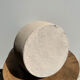 Handmade terracotta vase painted in beige with double handles h:32 d:25