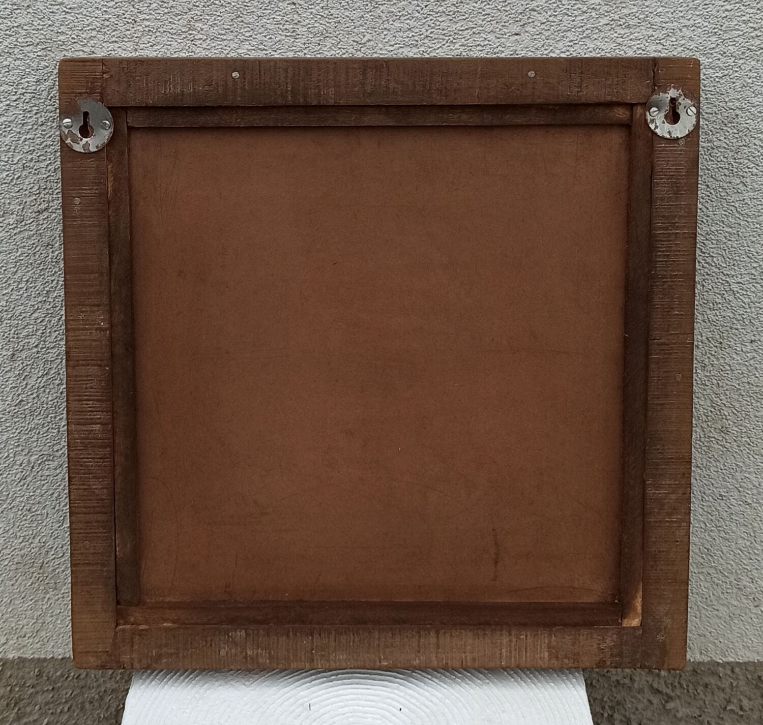 Square wooden mirror