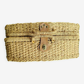 Panier picnic osier Yizhan vintage avec service