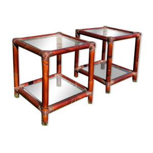 Paire de chevets bambou