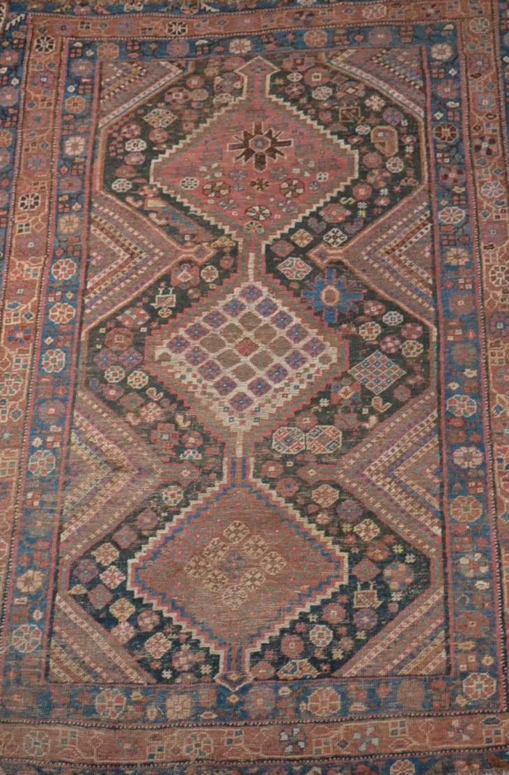 Ancient Gashghai carpet, 134 cm x 181 cm, Iran