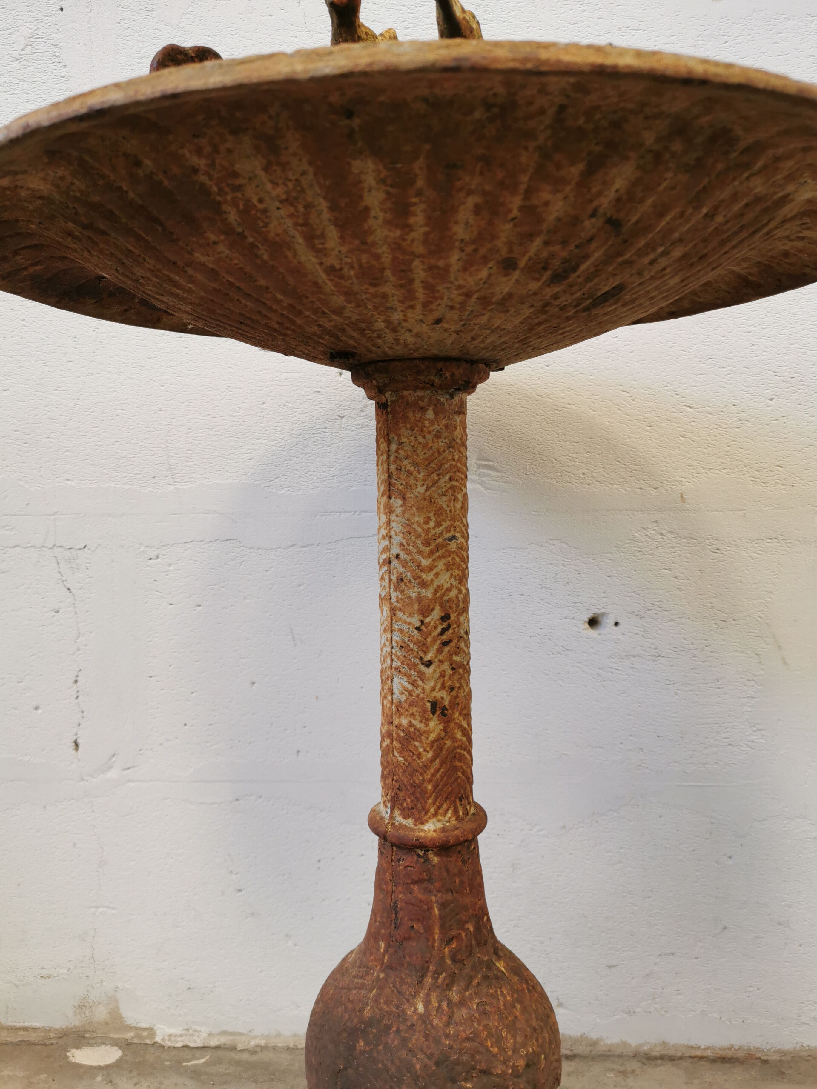 Cast iron bird bath