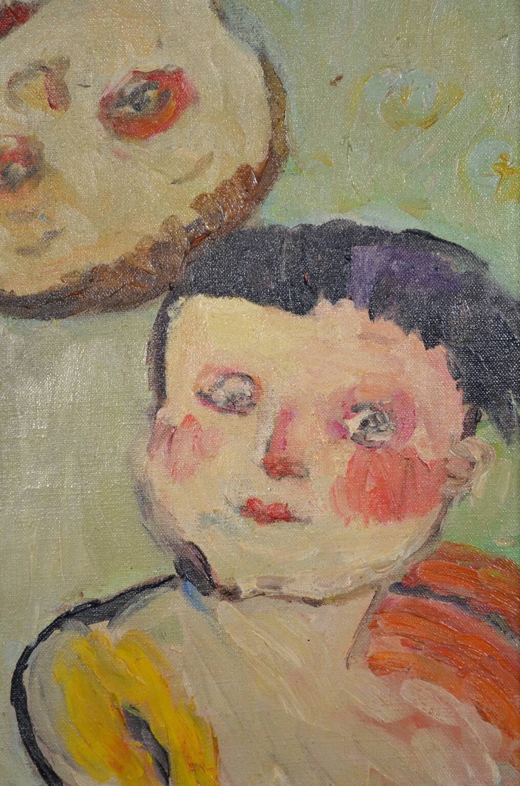 PETROVITCH (20th century) "The two children" Oil on canvas