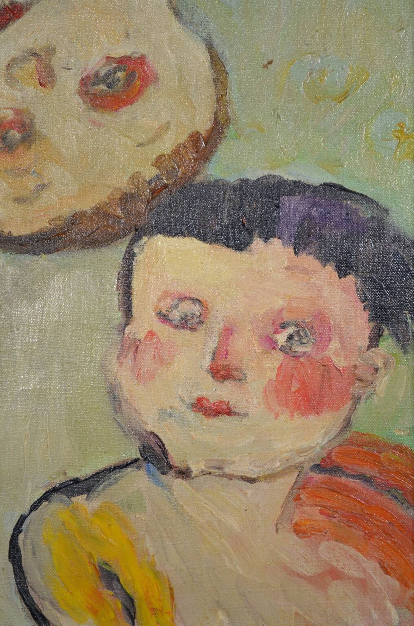 PETROVITCH (20th century) "The two children" Oil on canvas