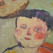 PETROVITCH (20th century) "The two children" Oil on canvas