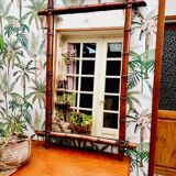 Vintage bamboo mirror