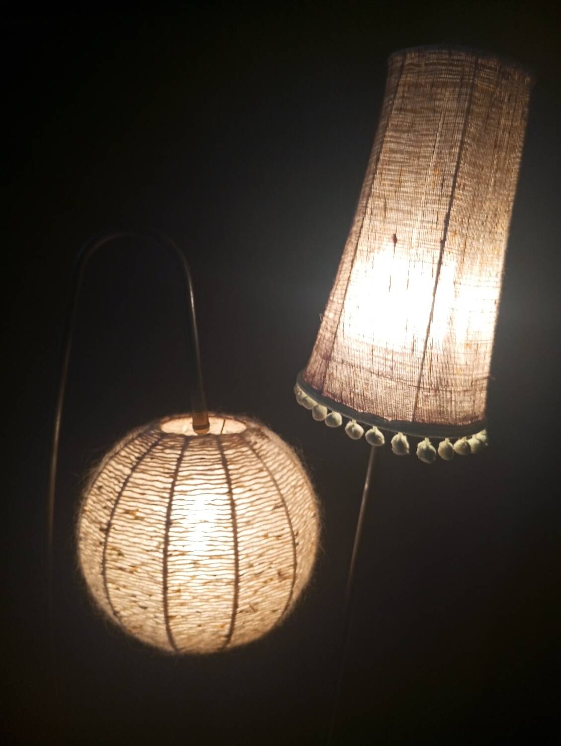 Lampadaire à deux lumières vintage années 50/60