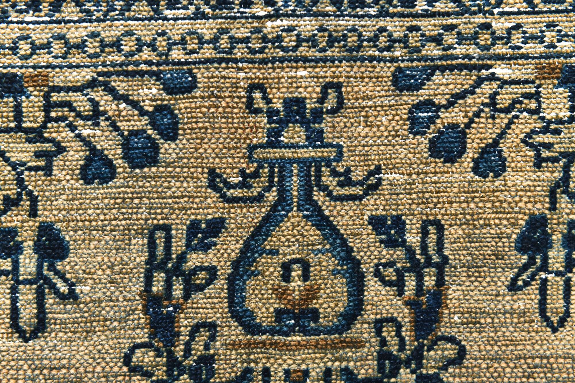 Classic Pattern Navy Blue Persian Rug, 311x402Cm