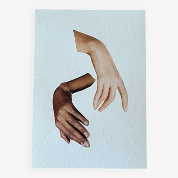 Hand game - Original collage