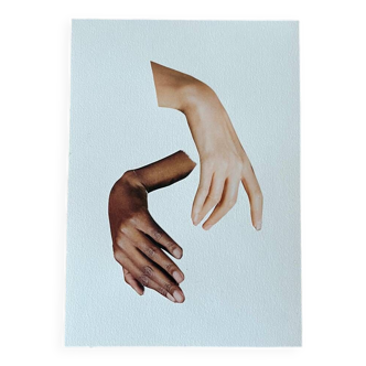 Hand game - Original collage