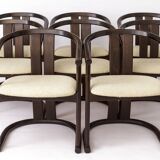Set of 8 Vintage Casala Dining Armchairs – 1960s/70s Mid-Century Modern
