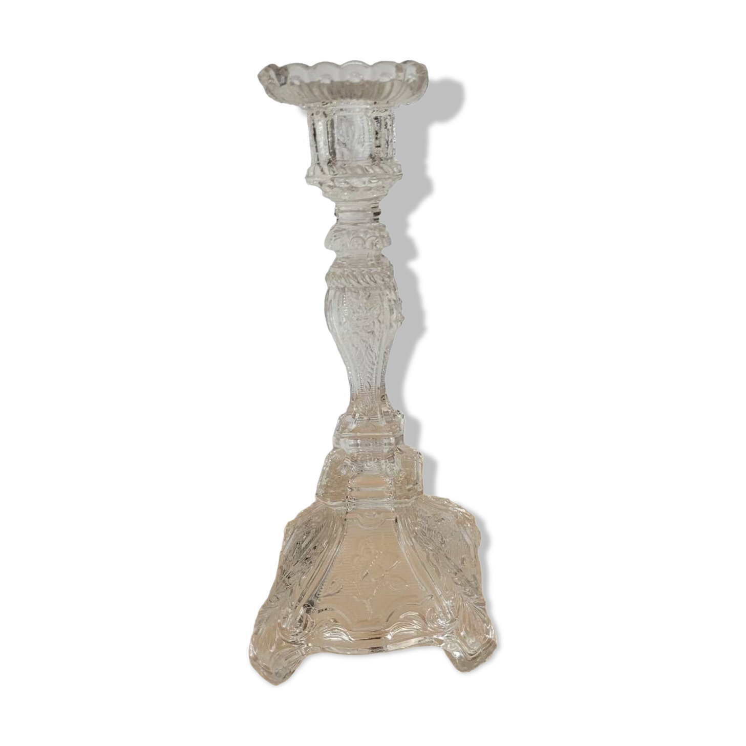 Large glass candlestick