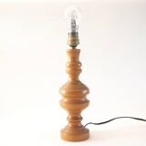 Turned wooden lamp base