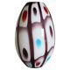 Murano Glass Colorful Ovoid Shaped Vase in The Style of A.Ve.M, Italy, 1960s