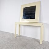 Vintage french lacquered console with mirror, 1980s