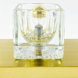 Pair of Large Crystal Glass & Brass Wall Lights/Sconces from Peill & Putzler, Germany, 1970s