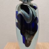 Murano type blue glass vase