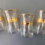 Six verres gobelets à alcool vintage