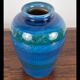Glazed terracotta vase Rimini Blue by Aldo Londi for Bitossi, Italy, 1960.